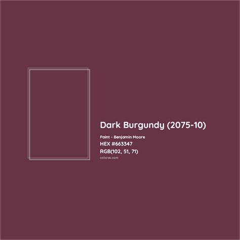 Dark Burgundy (2075-10) Complementary or Opposite Color Name and Code ...