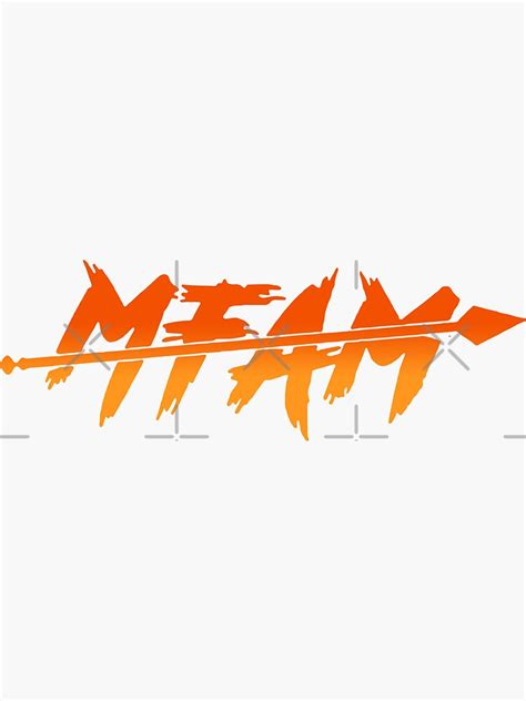 "Nickmercs Merch Mfam Brush Logo- Shirt - Long" Sticker by PULLMANE | Redbubble