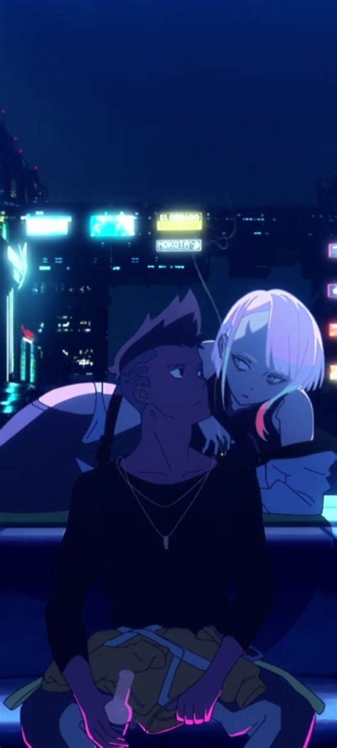 Lucy and David | Cyberpunk anime, Anime background, Cyberpunk art