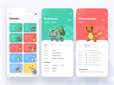 Pokedex App in 2021 | Pokedex app, App design, Pokemon app