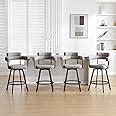 Amazon.com: Scingu 26" Swivel Barstools Set of 4, Mid-Century Modern ...