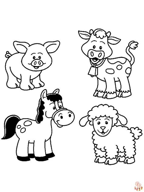 Farm Animal Coloring Pages Printable, Free, and Easy for Kids