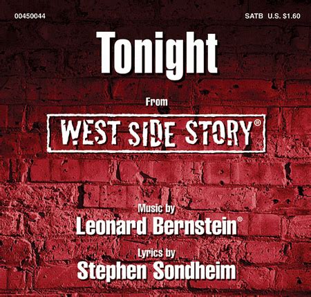 Tonight from West Side Story, SATB Chorus — West Side Story