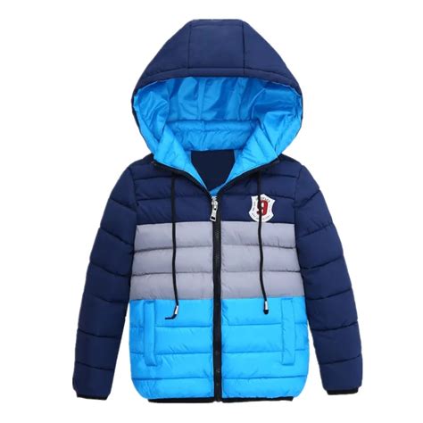 Boys Blue winter coats & Jacket kids Zipper jackets Boys thick Winter jacket high quality Boy ...