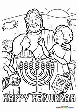 Family On Hanukkah  Coloring Pages For Kids sketch template