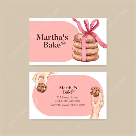 Name Card Template With Homemade Cookie Concept Template Download on Pngtree