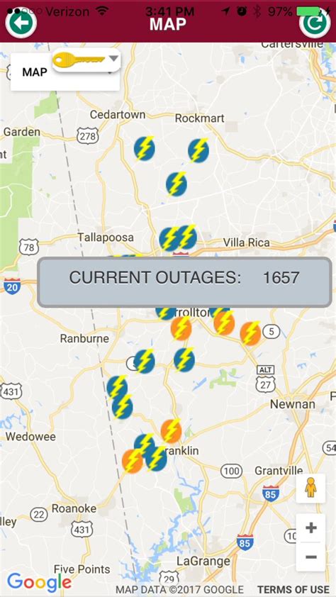 Carroll Emc Power Outage Map | map of interstate