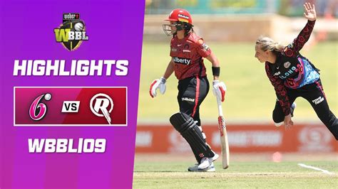 Sydney Sixers v Melbourne Renegades | WBBL|09