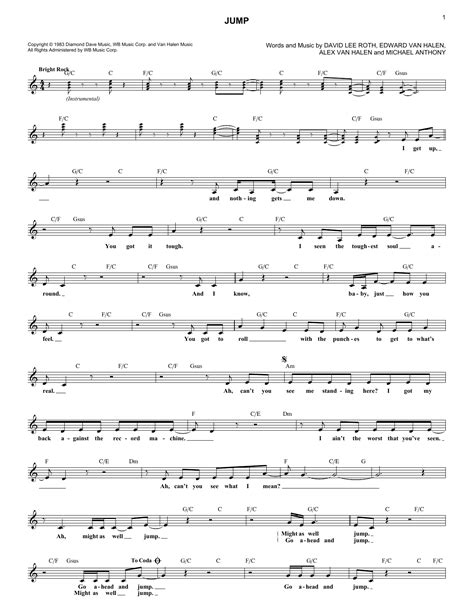 Van Halen - Jump sheet music