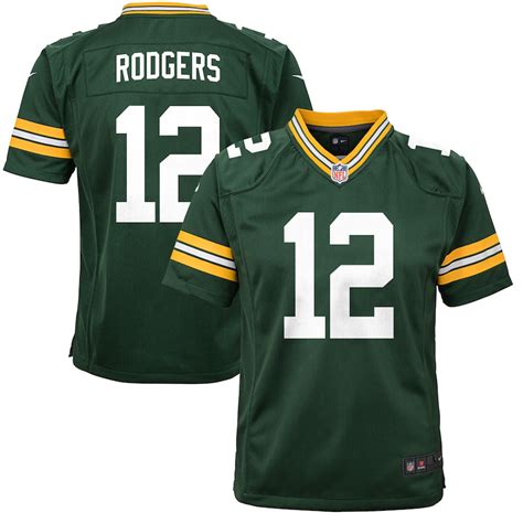 Nike Aaron Rodgers Green Bay Packers Youth Green Game Jersey