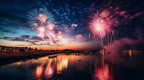 Premium AI Image | Fireworks Over the Harbor