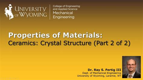 10-1 Ceramics: Crystal Structure (Part 2 of 2) - YouTube