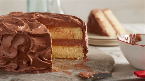 Yellow Butter Cake with Chocolate Buttercream Recipe - BettyCrocker.com