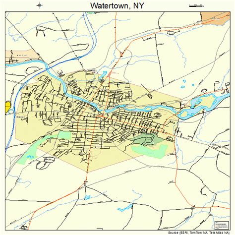 Watertown New York Street Map 3678608