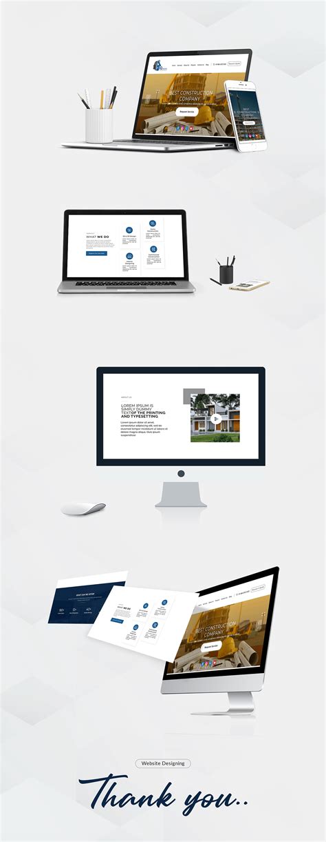 Creative Website Design for Construction Company on Behance