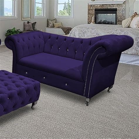 Izu Plush Velvet 2 Seater Sofa In Ameythst | Furniture in Fashion