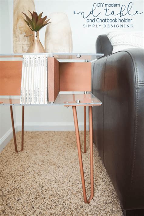 DIY Modern End Table and Chatbook Holder