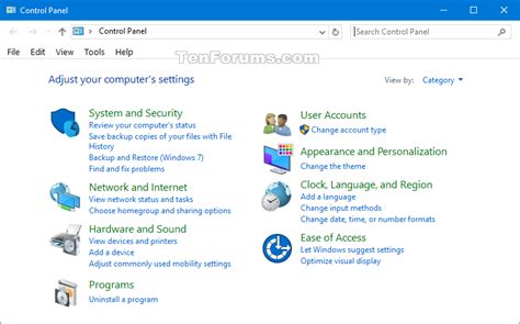 Create Control Panel Shortcut in Windows 10 | Tutorials