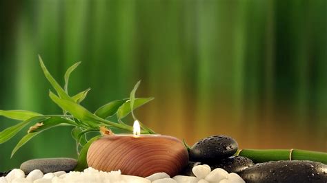 Zen Stones and Bamboo, Spa, Stones, Bamboo, Candle, HD wallpaper | Peakpx