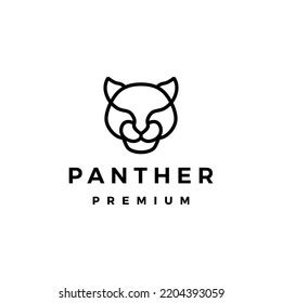 Panther Head Logo Vector Icon Illustration Stock Vector (Royalty Free ...