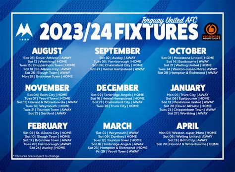 2023/24 National League South Fixtures Announced - Torquay United