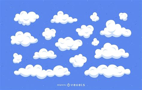 Clouds Cartoon Illustration Set Vector Download