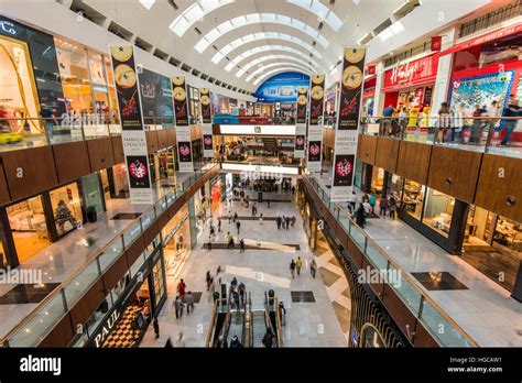 Interior view of Dubai Mall, the largest mall in the world by total ...