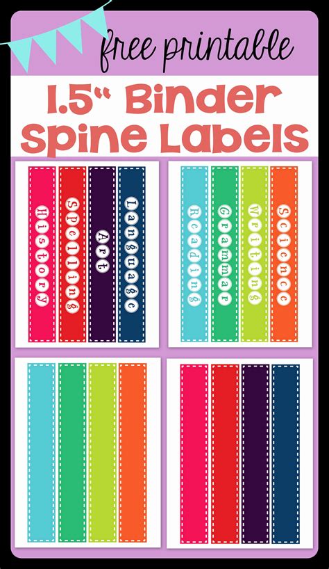 Free Editable Printable Binder Covers And Spines