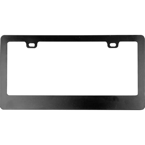 Custom Accessories Classic Black Metal License Plate Frame 92870 - The Home Depot