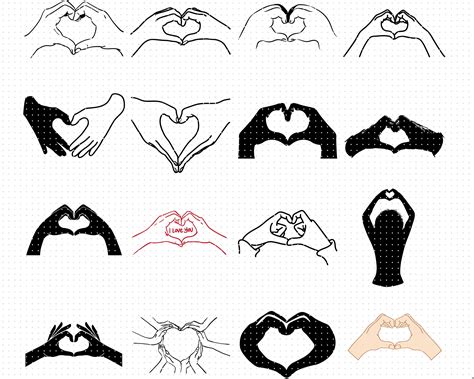 Hand Heart Svg Hand Gestures Svg Hand Svg Hand Dxf Cricut Etsy | The Best Porn Website