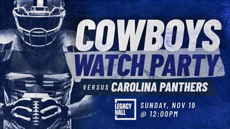 Dallas Cowboys vs Carolina Panthers Watch Party