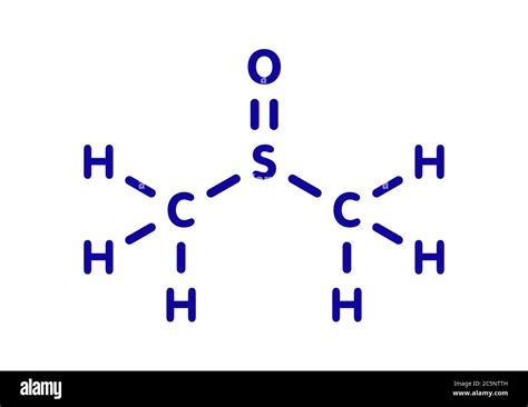 Dimethyl sulfoxide (DMSO solvent molecule). Skeletal formula Stock ...