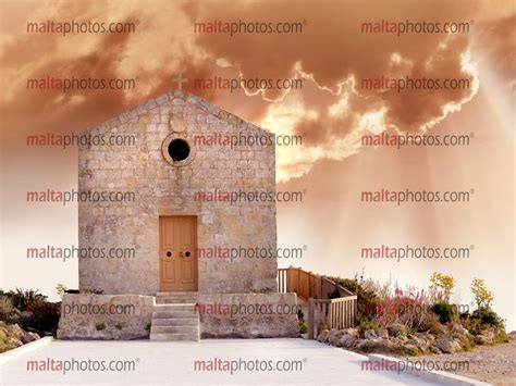 Dingli Cliffs Chapel Sunset - Malta Photos