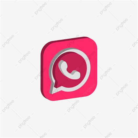 Whatsapp Clipart Transparent PNG Hd, 3d Whatsapp Logo Of Pink Color ...