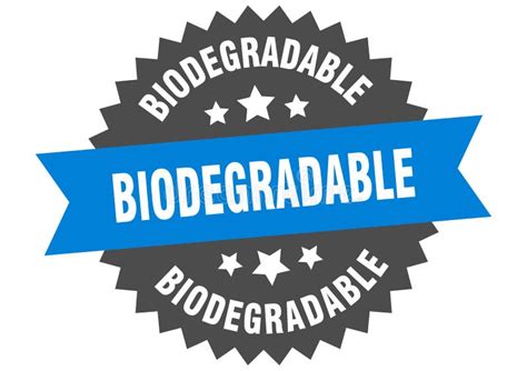 Biodegradable Sign. Biodegradable Round Ribbon Sticker Stock Vector ...