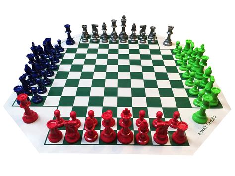 Buy WE Games Four Player Chess Set, Chess Board for Team Chess, Combination Chess Game for Up to ...