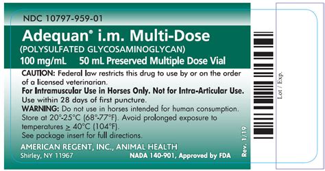 Adequan I.m. - American Regent, Inc.: Veterinary Package Insert