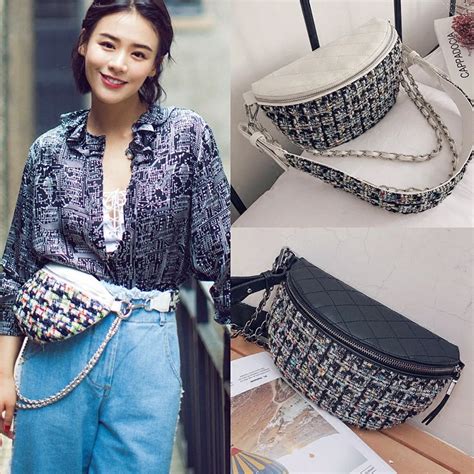 Luxury designer bags Color Fiber Knit Women Waist Packs Fashion Design Shoulder Bag Simple ...