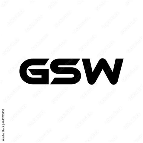 GSW letter logo design with white background in illustrator, vector ...