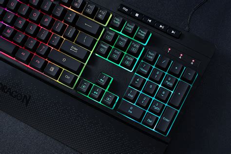 Redragon K512 SHIVA RGB Membrane Gaming Keyboard with Multimedia Keys | Quiet Mechanical Feeling ...