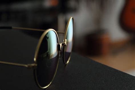 Gold Frame Black Lens Eyeglasses · Free Stock Photo