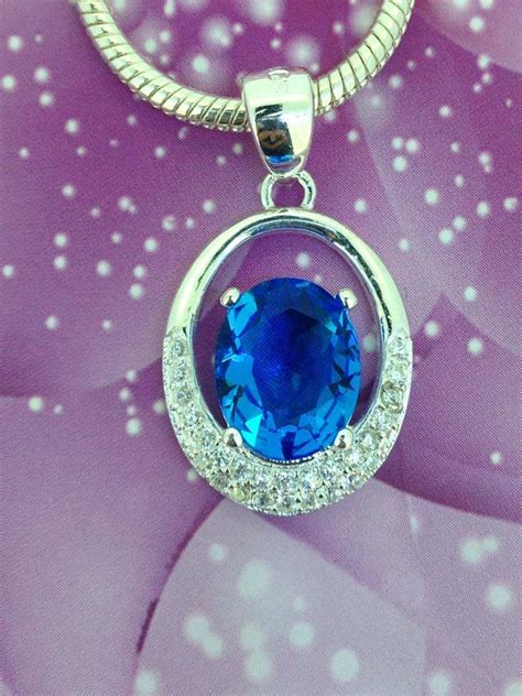 Blue Stone Silver Necklace Buy Blue Stone Silver Necklace in Manila Philippines