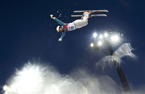 Kazakhstan’s Arapbayeva performs a jump during the women’s freestyle ...