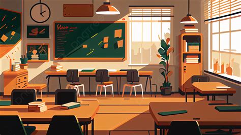 Education Classroom Cute Cartoon Orange Background, Education, Background, Blackboard Background ...