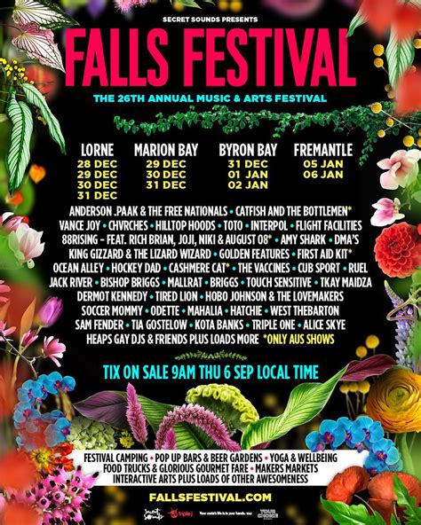 Falls Festival 2024 Lineup - Wendy Joycelin