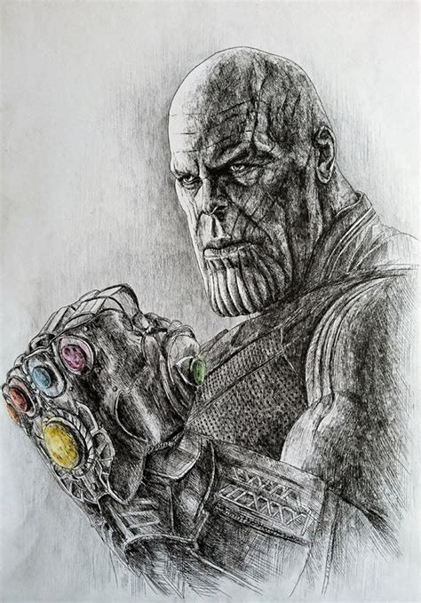 Thanos. Avengers Infinity War. Poster, Art Print, Original Drawing, Fan Art, - Etsy