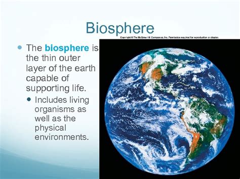 The Biosphere and Animal Distribution Chapter 37