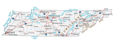 Tennessee Map Of Towns - Misti Teodora