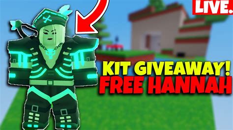 🔴LIVE Bedwars NEW Hannah! Kit FREE Giveaway! - YouTube