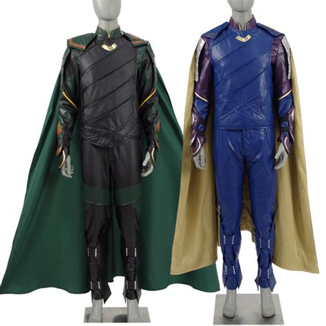 Thor Ragnarok Loki Battle Suit Halloween Cosplay Costume Vest And Cloak And Shoulder Armors ...